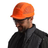 airc06v03str SURFLEX Orange Short Peaked Bump Cap, PPE Protective Material