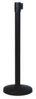 829-9062 RS PRO Black Stainless Steel Retractable Barrier, 2.8m, Black Tape