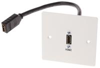 665-9633 RS PRO Single Gang 1 Way Female HDMI Faceplate