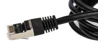 411-497 RS PRO, 3m Cat6, Black RJ45 to Male RJ45 Male, S/FTP Shielded, Terminated PVC Sheath