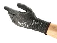 11738100 Ansell Hyflex Black Nitrile Cut Resistant Gloves, Size 10, Aqua Polymer Coating
