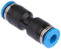 qs-4 Festo QS Series Straight Tube-to-Tube Adaptor, Push In 4 mm to Push In 4 mm, Tube-to-Tube Connection Style, 153031