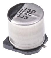 eehzc1e331p Panasonic 330μF Surface Mount Polymer Capacitor, 25V dc