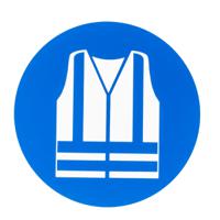 813-4603 RS PRO Plastic Mandatory High Visibility Clothing Sign With Pictogram Only Text