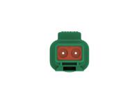 dt04-2p-tn03 TE Connectivity, DT04-2P Automotive Connector Plug Green Cable 2 Way, Cable Termination DT04-2P-TN03