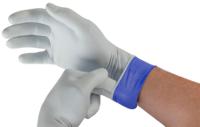 93868080 Ansell 93-868 Blue/White Powder-Free Nitrile Disposable Gloves, Size 7.5-8, Medium, 100 per Pack