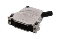 fmk3-1727040099 FCT from Molex FMK Series Die Cast Zinc Angled D Sub Backshell, 25 Way, Strain Relief