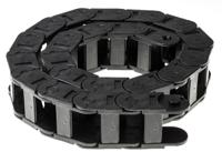 200030750 Igus 200, e-chain Black Cable Chain - Flexible Slot, W54 mm x D35mm, L1m, 75 mm Min. Bend Radius, Igumid G