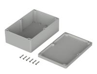 02240294 Bopla Euromas Series Light Grey Polycarbonate V0 Enclosure, IP66, IK07, Light Grey Lid, 240.3 x 160.3 x 90mm