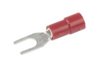 613-9441 RS PRO Insulated Crimp Spade Connector, 0.5mm² to 1.5mm², 22AWG to 16AWG, 3.7mm Stud Size Vinyl, Red