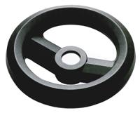 161-1975 RS PRO Black Glass-Fibre Reinforced Technopolymer Hand Wheel, 126mm diameter