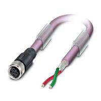 1507298 Phoenix Contact SAC Bus Cable, 2 Cores, 0.25 mm² 24 AWG, Screened, 2 m Polyurethane Sheath