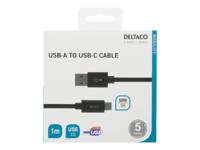 usbc-1132m Deltaco USB 2.0 USB A to USB C, 1m