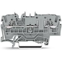 2002-1661 WAGO  TOPJOB S Series Grey, 2.5mm², 1-Level, Push-In Cage Clamp Termination, ATEX, EAC Ex, IECEx