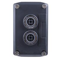xald224 Schneider Electric Spring Return Enclosed Push Button - SPST, SPST, Polycarbonate, Green, Red, ARRET, MARCHE, IP66,