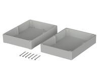 03255000 Bopla Euromas Series Light Grey ABS Enclosure, IP66, Light Grey Lid, 360 x 200 x 150mm