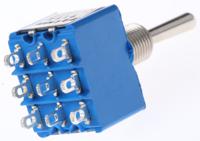 5656a APEM Toggle Switch, Panel Mount, On-On, 3PDT, Solder Terminal