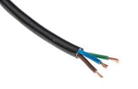 491-879 RS PRO 2183Y 0.75 mm² 3 Core Power Cable, H03VV-F, Black PVC, 50m