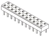 clt-115-01-l-d Samtec CLT Series Straight Through Hole Mount PCB Socket, 30-Contact, 2-Row, 2mm Pitch, Solder Termination