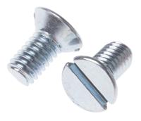 908-7400 RS PRO Slot M4 Countersunk Steel Machine Screws DIN 963 x 8.0mm