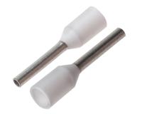 ftr05-8 JST, FTR Insulated Crimp Bootlace Ferrule, 8mm Pin Length, 1mm Pin Diameter, 0.5mm² Wire Size, White