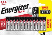 7638900438246 Energizer MAX Alkaline, Zinc Manganese Dioxide AAA Battery 1.5V