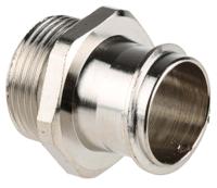 7tca296020r0194-sp25m25a Adaptaflex Straight, Conduit Fitting, 25mm Nominal Size, M25, Brass, Silver IP54 rating