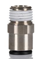 3175-08-13 Legris LF3000 Series Straight Threaded Adaptor, R 1/4 Male to Push In 8 mm, Threaded-to-Tube Connection Style