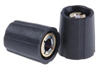 s110004-blk Sifam 11.5mm Black Potentiometer Knob for 4mm Shaft Splined, S110004-BLK