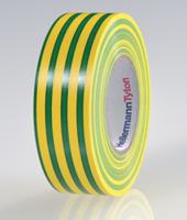 710-00157-htape-flex15-19x20-pvc-gnye HellermannTyton HelaTape Flex Green, Yellow Electrical Tape, 19mm x 20m