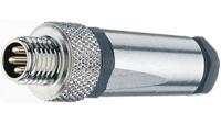 11653 Lumberg Automation Plug Adapter, 4 Contacts, Cable, M8 Connector, Plug, Male, IP67, 11 Series