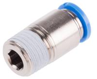 qs-14-8-i Festo QS Series Straight Threaded Adaptor, R 1/4 Male to Push In 8 mm, Threaded-to-Tube Connection Style, 153016