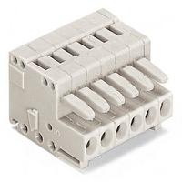 734-102-1 WAGO, 3.5mm Pitch, 734, 2 Way, , Pluggable Terminal Block, Feed Through Plug, Cable Mount, Cage Clamp Termination,