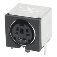 md-80sm Same Sky 8 Pole Din, Female, Through Hole