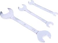 449-9555 RS PRO 3-Piece Open Ended Spanner Set, BA0 x BA2, BA4 x BA6, BA8 x BA10, Chrome Vanadium Steel