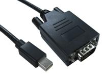 186-3046 RS PRO Male Mini DisplayPort to Male VGA, PVC  Cable, 1080p, 3m