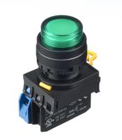 yw1l-a2e10q4g Idec YW Series Illuminated Push Button Complete Unit, Panel Mount, 22mm Cutout, SPST, IP65