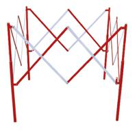 625-0958 RS PRO Red & White Steel Extendable Barrier