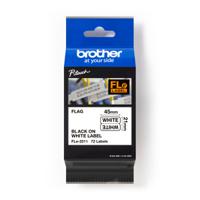fle2511 Brother Black on White Label Printer Tape, 45 mm Width, 45mm Label Length, 21mm Label Width
