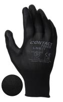 ln620-09 Liscombe Black Nylon Nylon Work Gloves, Size 9, Polyurethane Coating