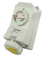 5924a MENNEKES Switchable IP67 Industrial Interlock Socket 2P+E, 32A, 110 V