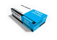 g0098 Reldeen Blue Powdered Vinyl Disposable Gloves, Size 7, Small, 100 per Pack
