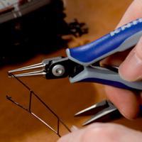 34-32-130 Knipex 34 32 Electronics Pliers, Round Nose Pliers, 133 mm Overall, Straight Tip, 24mm Jaw