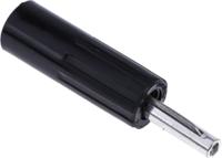 103-7621 RS PRO Black Male Banana Plug, 4 mm Connector, Solder Termination, 10A, 50V, Nickel Plating