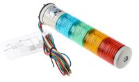 xvc4b4k Schneider Electric Harmony XVC4 Series Red/Green/Amber/Blue Signal Tower, 4 Lights, 24 V ac/dc, Surface Mount