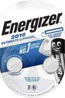 7638900452662 Energizer CR2016 Button Batteries, 3V, 20mm Diameter, 2 Pack