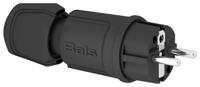 7372 Bals IP44 Black Cable Mount 2P + E Industrial Power Plug, Rated At 16A, 250 V
