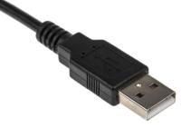 136-9673 RS PRO Wired USB Trackball Mini Keyboard, QWERTY (UK), Black