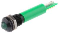 212-200 RS PRO Green Panel Mount Indicator, 24V dc, 8mm Mounting Hole Size, Faston, Solder Lug Termination, IP67