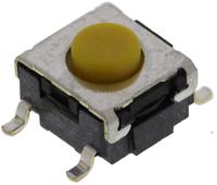 b3s-1002p Omron IP64 Black Button Tactile Switch, SPST 50 mA @ 24 V dc 0.8mm Through Hole